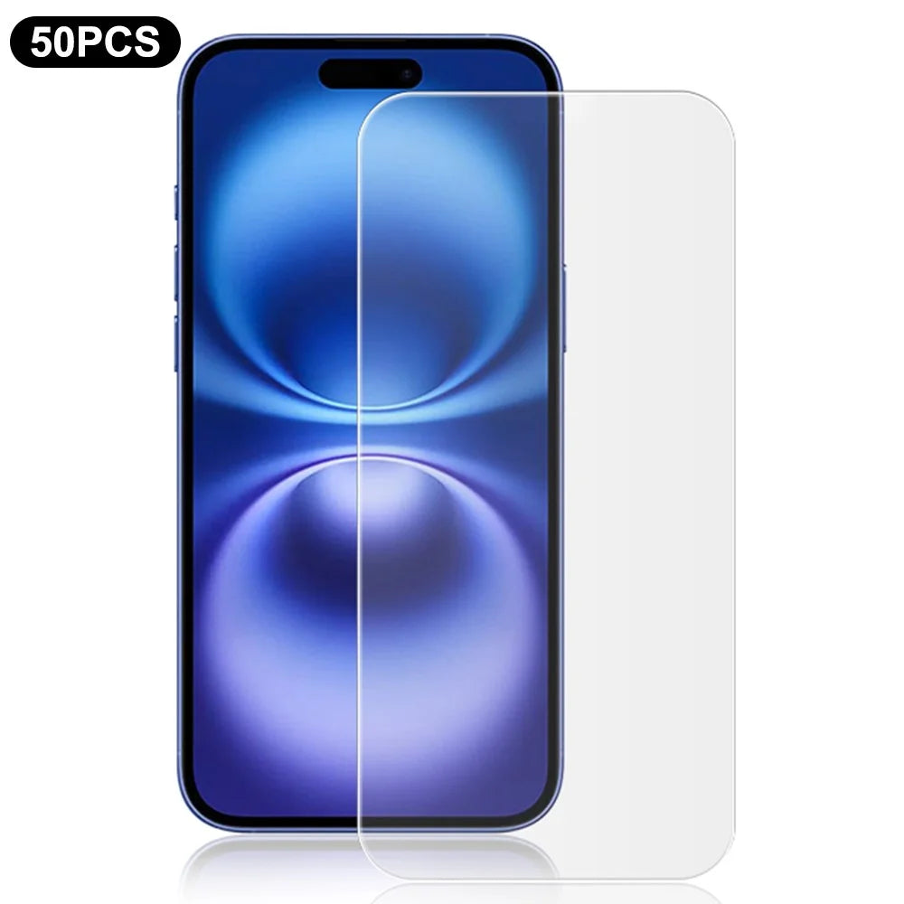 MOCOLO 50Pcs For iPhone 16 Screen Protector Anti-Scratch Clear Tempered Glass Film - 1