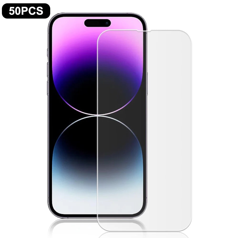 MOCOLO 50Pcs For iPhone 14 Pro Screen Protector Anti-Scratch Clear Tempered Glass Film - 1