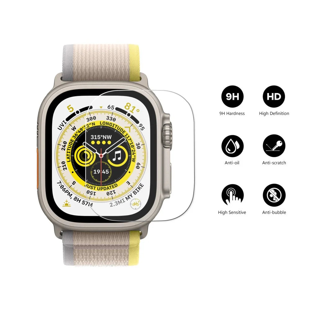 ENKAY HAT PRINCE 2Pcs / Set 0.2mm High Aluminium-Silicon Glass Screen Film for Apple Watch Ultra 3 / Ultra 2 / Ultra 49mm Clear Screen Protector - 2