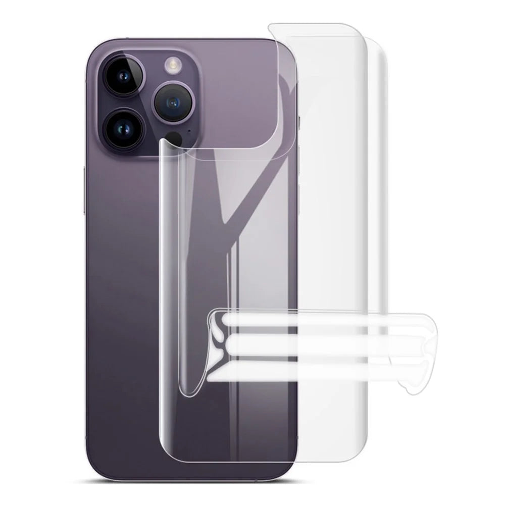 IMAK 2Pcs / Set Hydrogel Film III Soft TPU Phone Back Film for iPhone 14 Pro, Anti-scratch Abrasion-resistant Full Cover Back Protector - 1