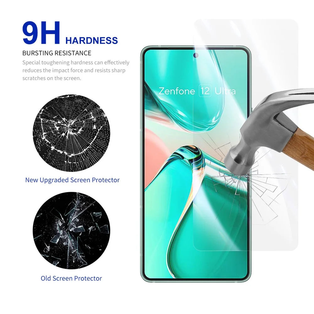 RURIHAI 10Pcs For Asus Zenfone 12 Ultra 5G Screen Protector 0.26mm 2.5D High Aluminium Silicon Glass Film - 4
