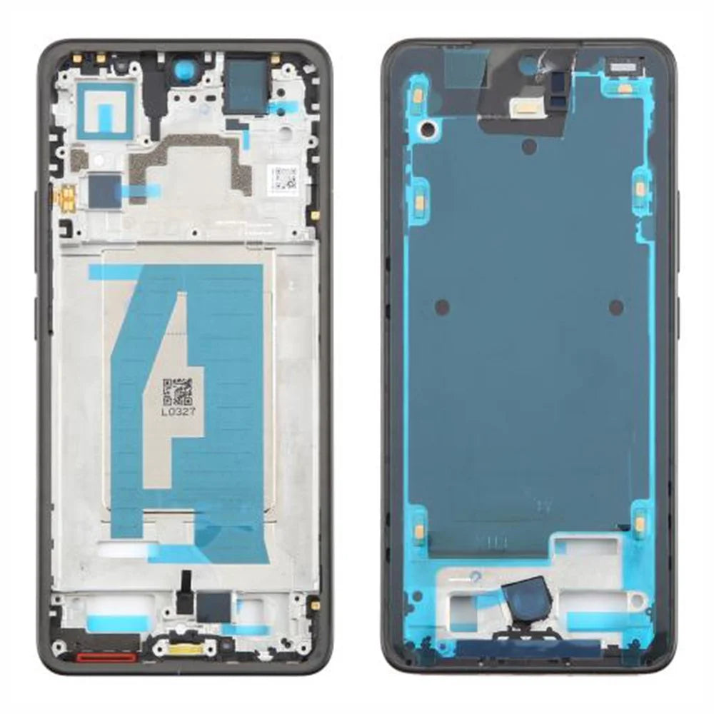For Xiaomi 14T Middle Plate Frame (A-Side) Repair Part (Without Logo) - Black - 1