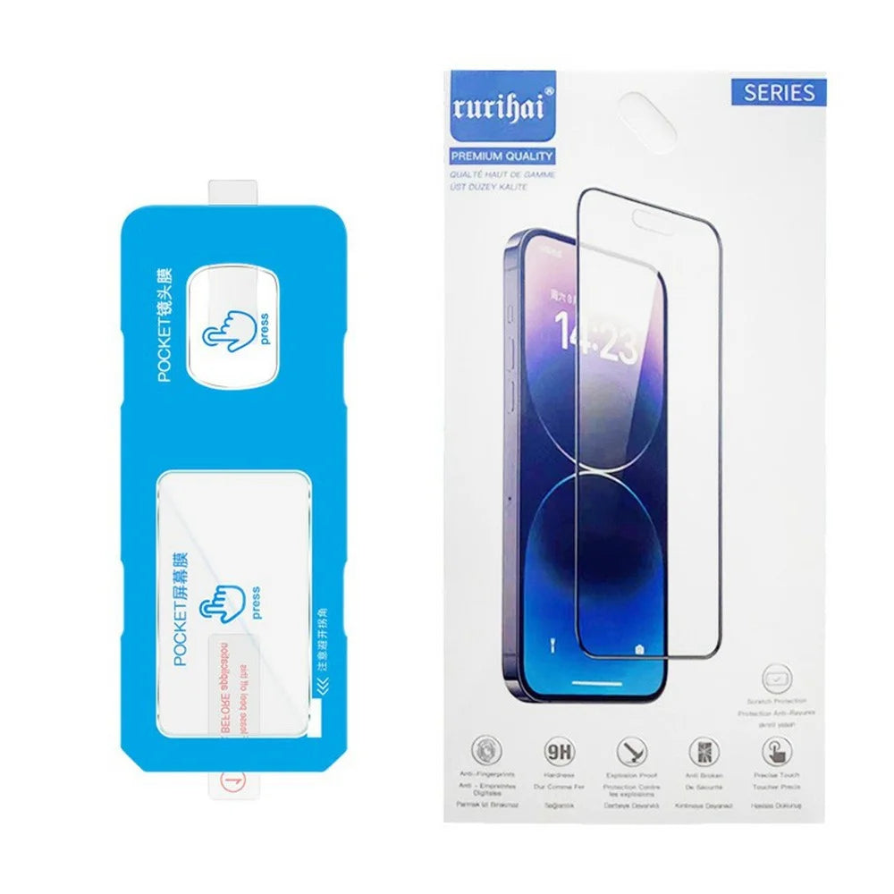 RURIHAI For DJI Osmo Pocket 3 Lens Film + Screen Protector 0.2mm 2.5D High Aluminium-Silicon Glass Guard - 5