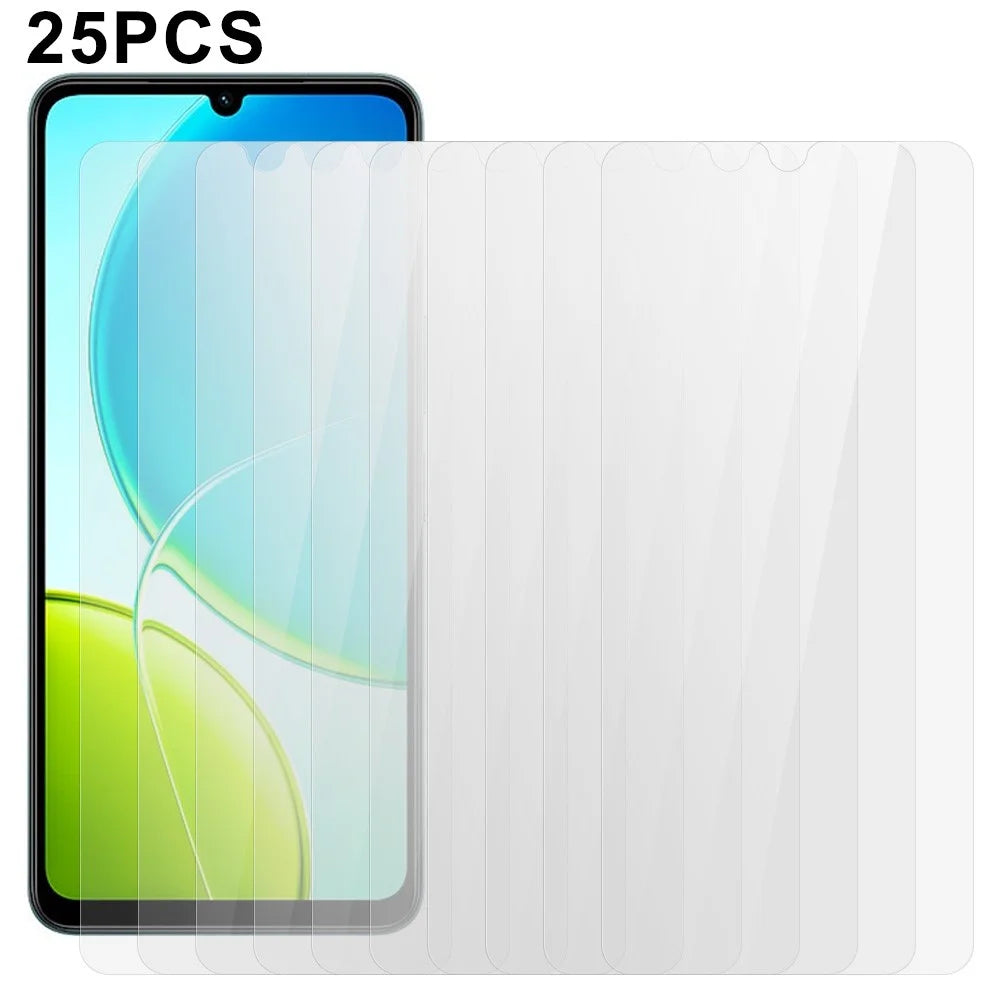 25Pcs For vivo Y19 5G Tempered Glass High Definition Screen Protector Film (No Package, with Wipes Set, Dust-absorber, Guide Sticker) - 1