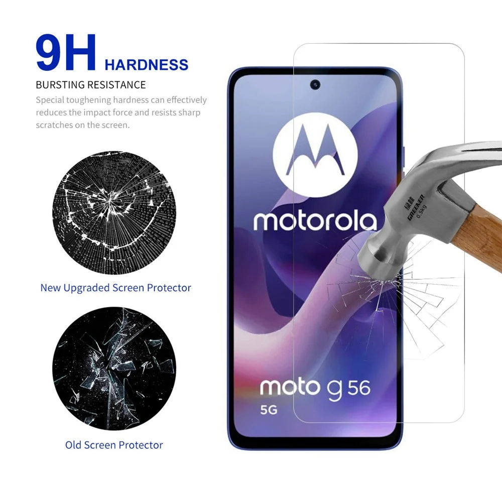 RURIHAI 10Pcs For Motorola Moto G56 5G Screen Protector 0.26mm 2.5D High Aluminium Silicon Glass Film - 3