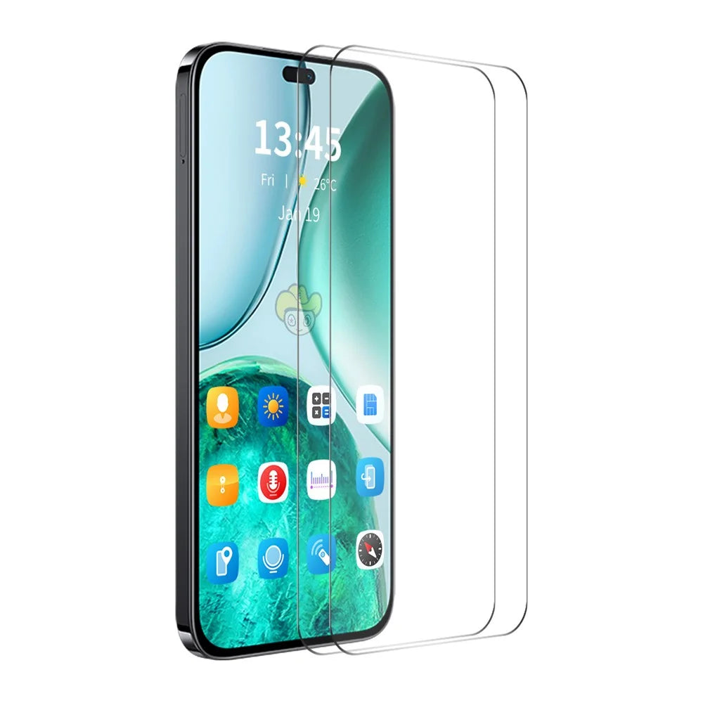 ENKAY HAT PRINCE For Honor 400 Lite 5G 2Pcs Screen Protector 9H Clear High Aluminum-Silicon Glass Film - Transparent - 1