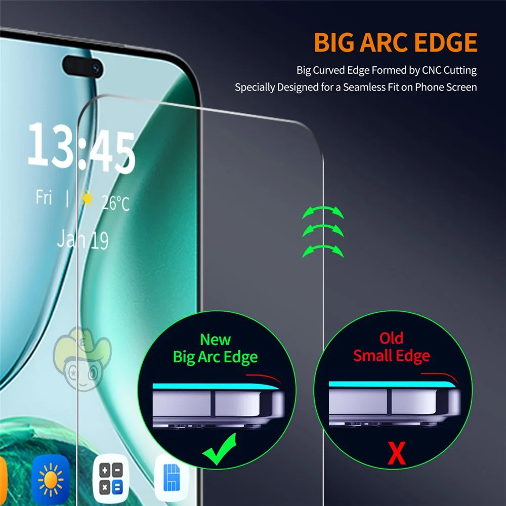 ENKAY HAT PRINCE For Honor 400 Lite 5G 2Pcs Screen Protector 9H Clear High Aluminum-Silicon Glass Film - Transparent - 4