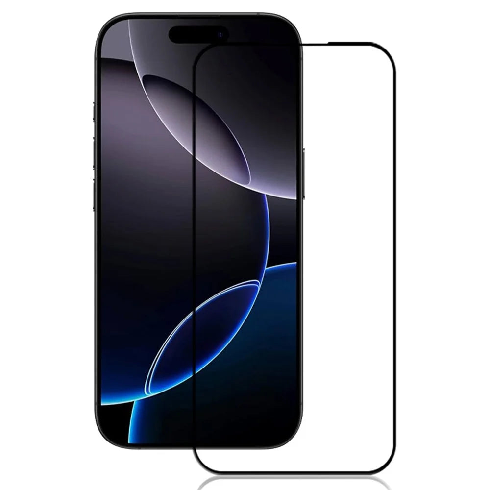 MOCOLO For iPhone 18 Pro / 17 Pro Screen Protector Anti-Shatter Silk Printing Tempered Glass Film - Black - 1