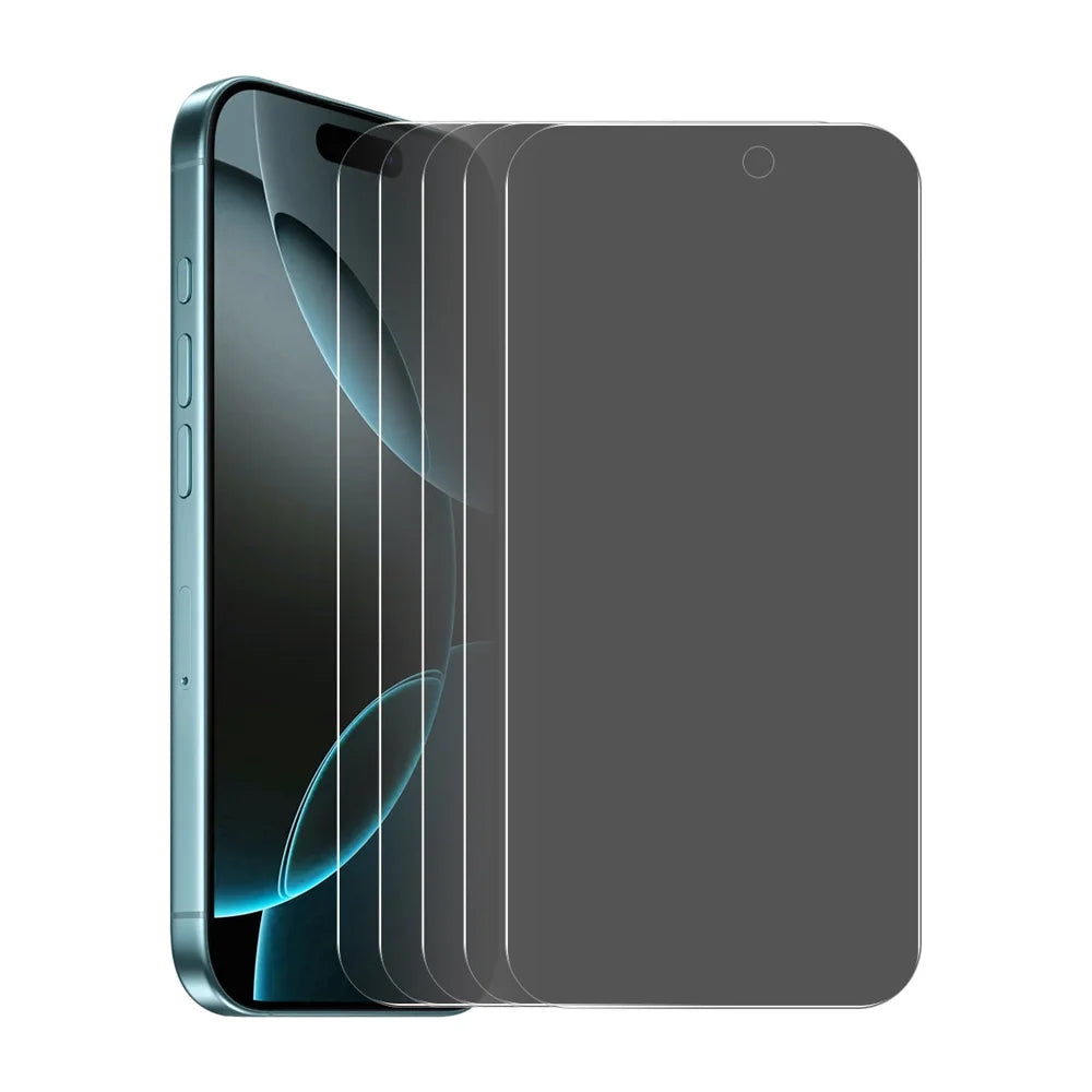 ENKAY HAT PRINCE For iPhone 18 Pro Max / 17 Pro Max 5Pcs Anti-Spy Film Anti-Glare Screen Protector Tempered Glass - Black - 1