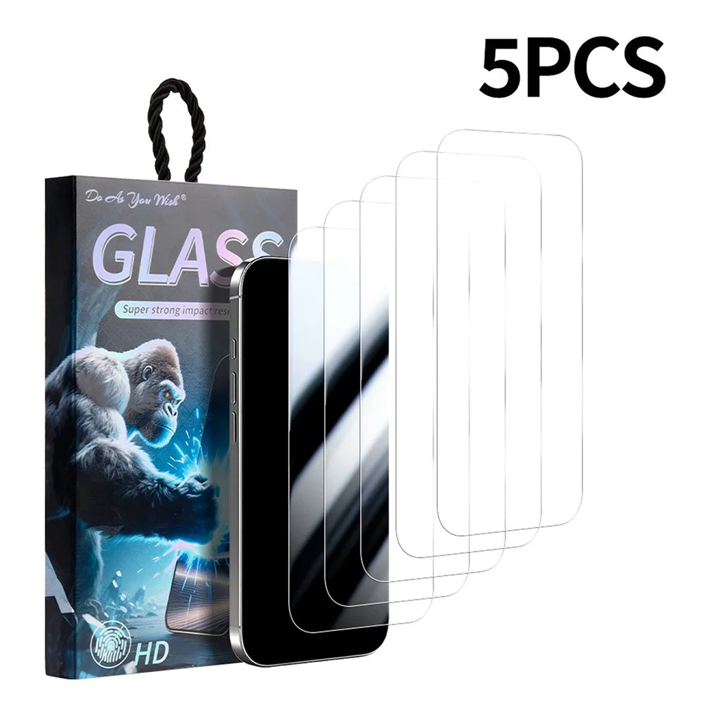 DO AS YOU WISH 5Pcs For iPhone 18 Pro Max / 17 Pro Max Screen Protector 9H HD High Aluminum-silicon Glass Film - 1