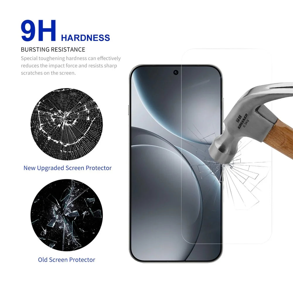 RURIHAI 10Pcs For Oppo Find X9 Pro 5G Screen Protector 0.26mm 2.5D Full Glue High Aluminium Silicon Glass Film (NOT Complete Covering) - 3