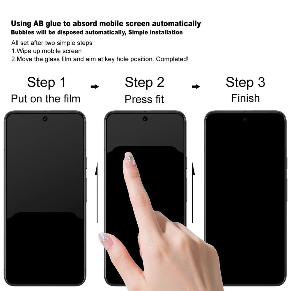 IMAK H Series For vivo iQOO 15 5G Screen Protector Tempered Glass HD Clear Film (NOT Complete Covering) (Fingerprint Unlock) - 6