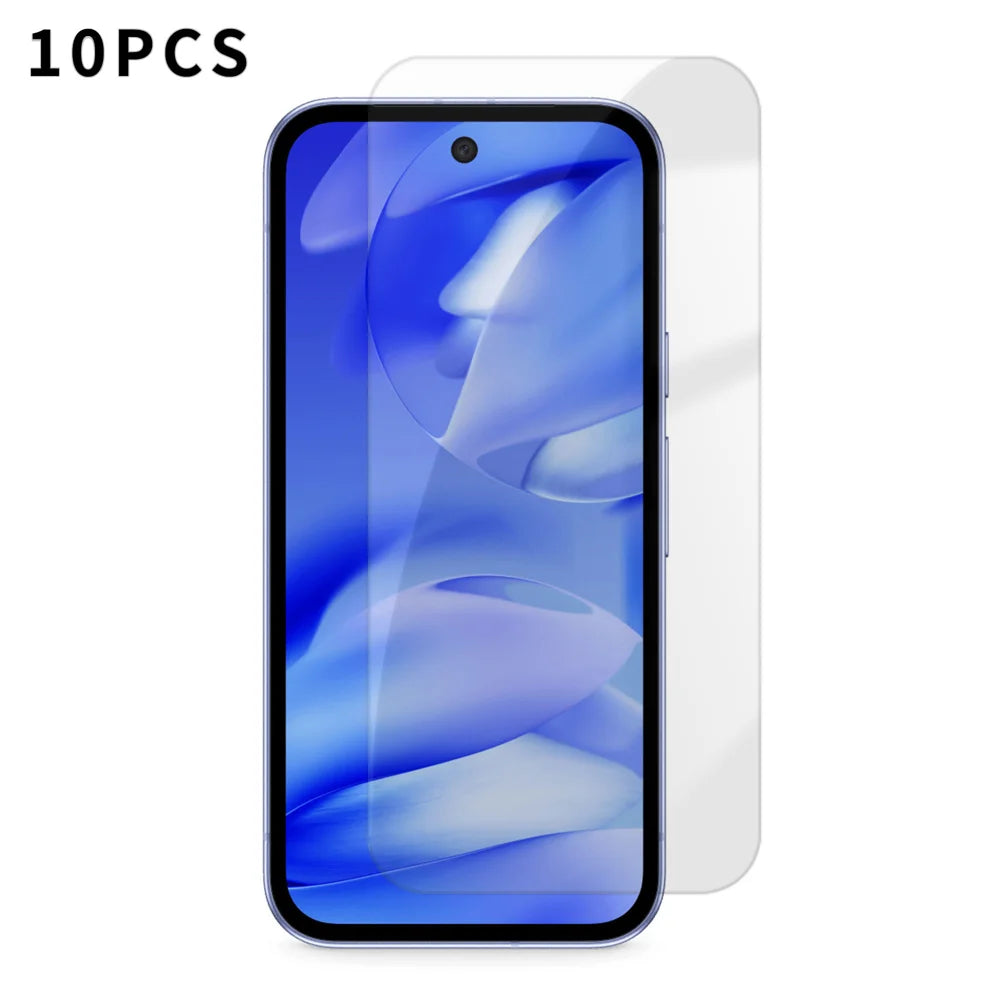 For Google Pixel 9a 10Pcs HD Screen Protector High Aluminium-silicon Anti-fingerprint Tempered Glass Film (Not Complete Covering) - As Shown - 1