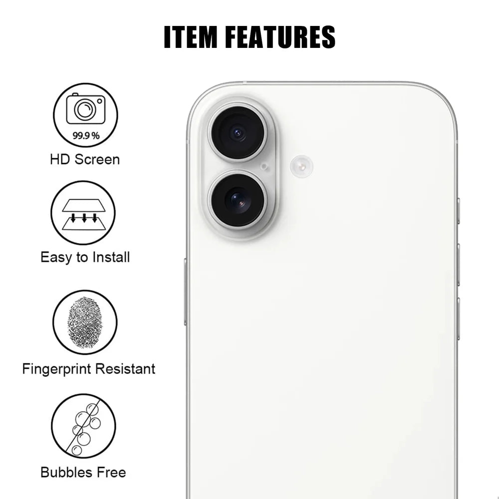 For iPhone 17 Full Cover Camera Lens Protector High Definition Anti Fingerprint AR Tempered Glass Lens Film - Transparent - 2