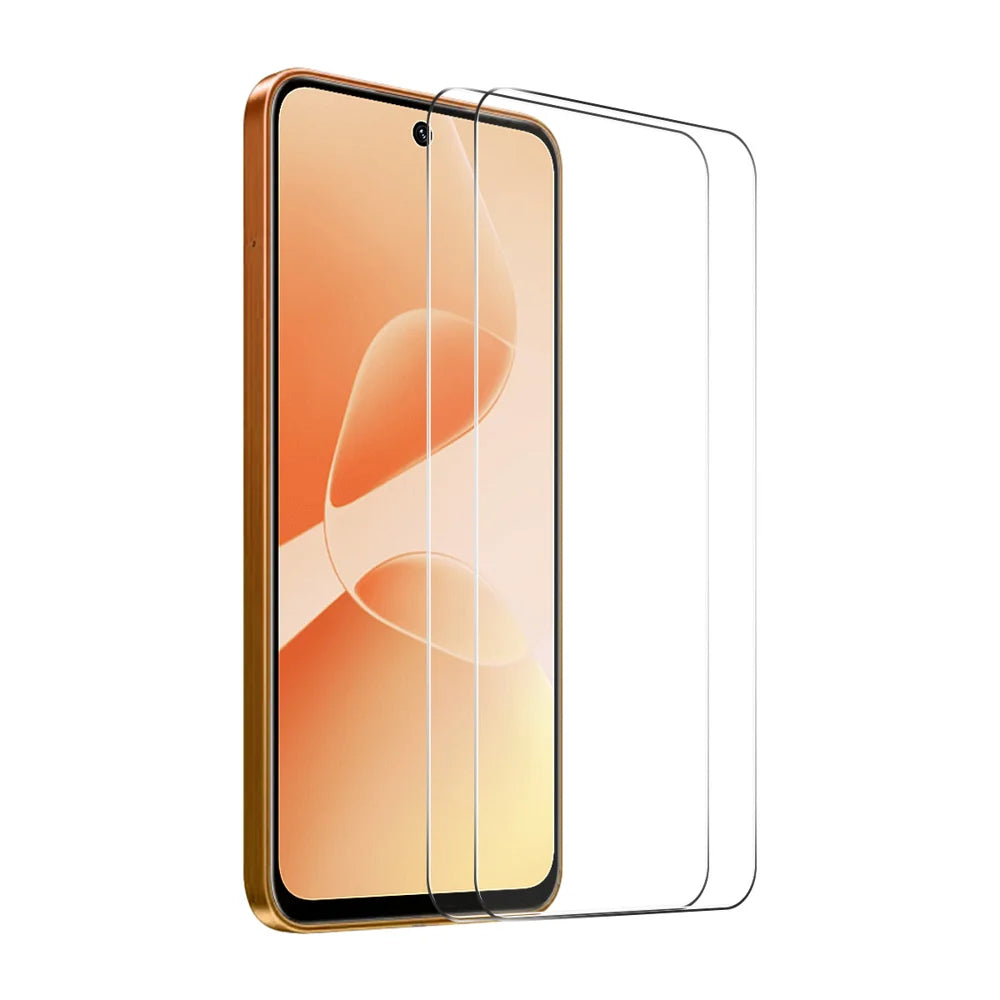 ENKAY HAT PRINCE For Infinix Smart 20 4G 2Pcs Screen Protector 9H Clear Full Glue High Aluminum-Silicon Glass Film (NOT Complete Covering) - Transparent - 1