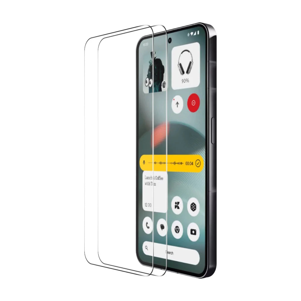 ENKAY HAT PRINCE For Nothing Phone (4a) Pro / Nothing Phone (4a) 2Pcs Screen Protector 9H Clear Full Glue High Aluminum-Silicon Glass Film (NOT Complete Covering) - Transparent - 1