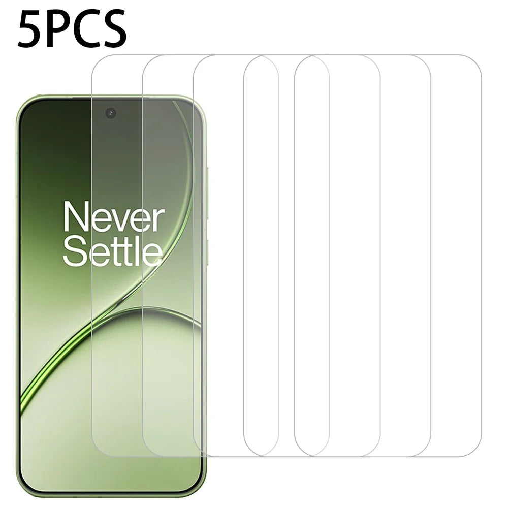 5Pcs For OnePlus 15T 5G Front Screen Protector 0.3mm 2.5D Tempered Glass Film, Not Full Covering - Transparent - 1