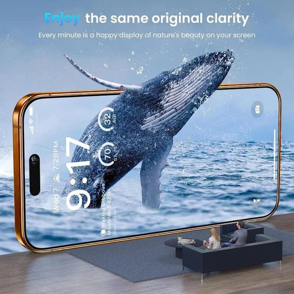 10Pcs For iPhone 18 Pro Max / 17 Pro Max Tempered Glass 3D Full Coverage 300CC Edgeless Anti Static Screen Protector - Transparent - 5