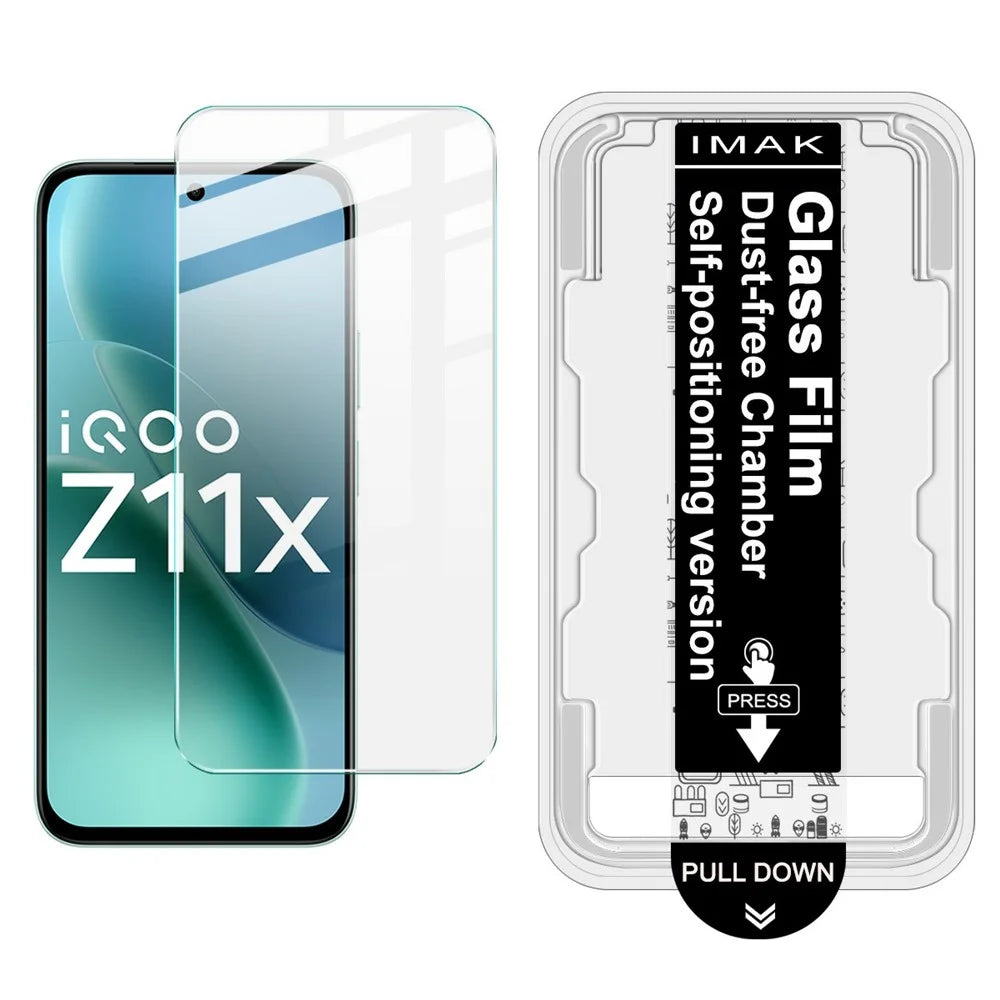 IMAK H Series For vivo iQOO Z11x 5G Tempered Glass Screen Protector Film with Dust-free Installation Tool - Transparent - 1
