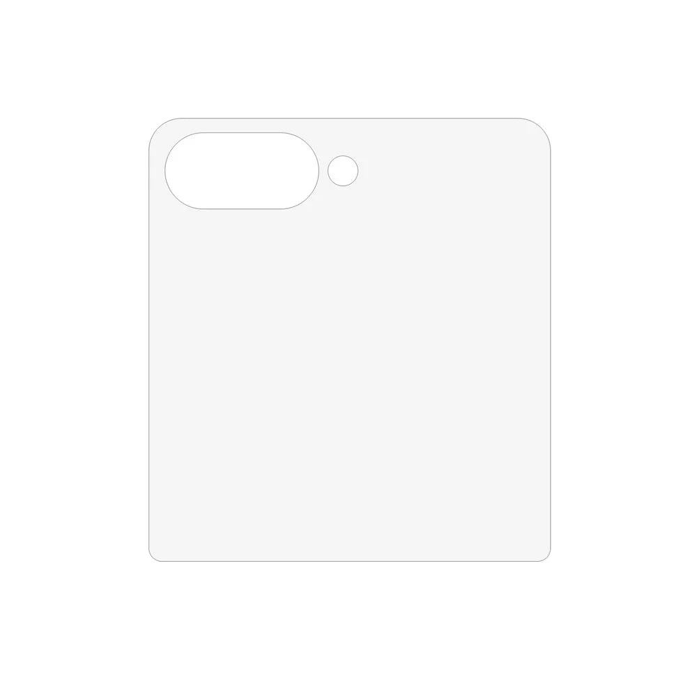 For Samsung Galaxy Z Flip8 Rear Small Screen Protector 2.5D High Aluminium-Silicon Glass Film Electroplated Coating (Not Complete Covering) - Transparent - 2