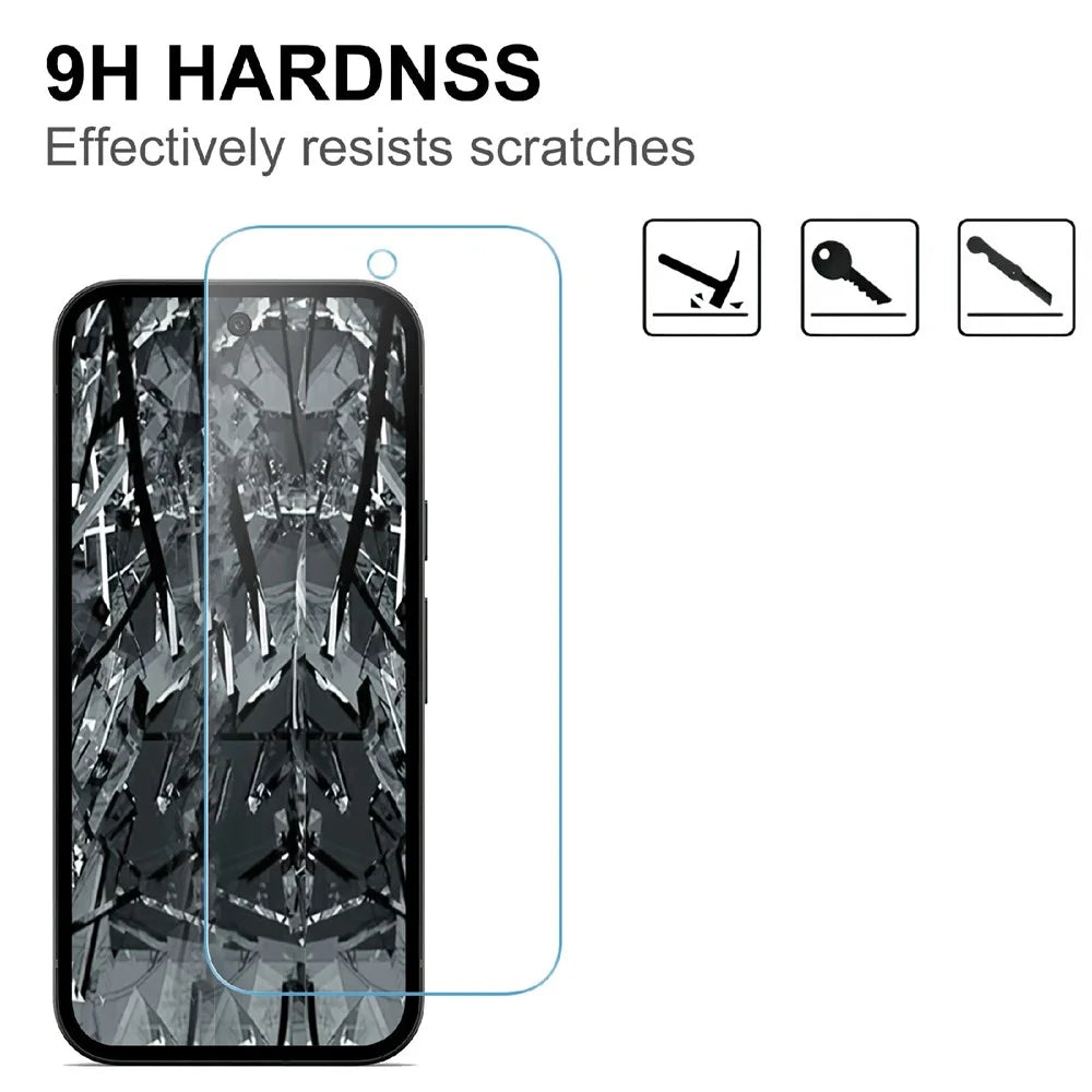 LAJABONI 2Pcs For Google Pixel 7a HD Clear Screen Protector Anti-blue-ray Not Complete Covering Tempered Glass Screen Film - Transparent - 3