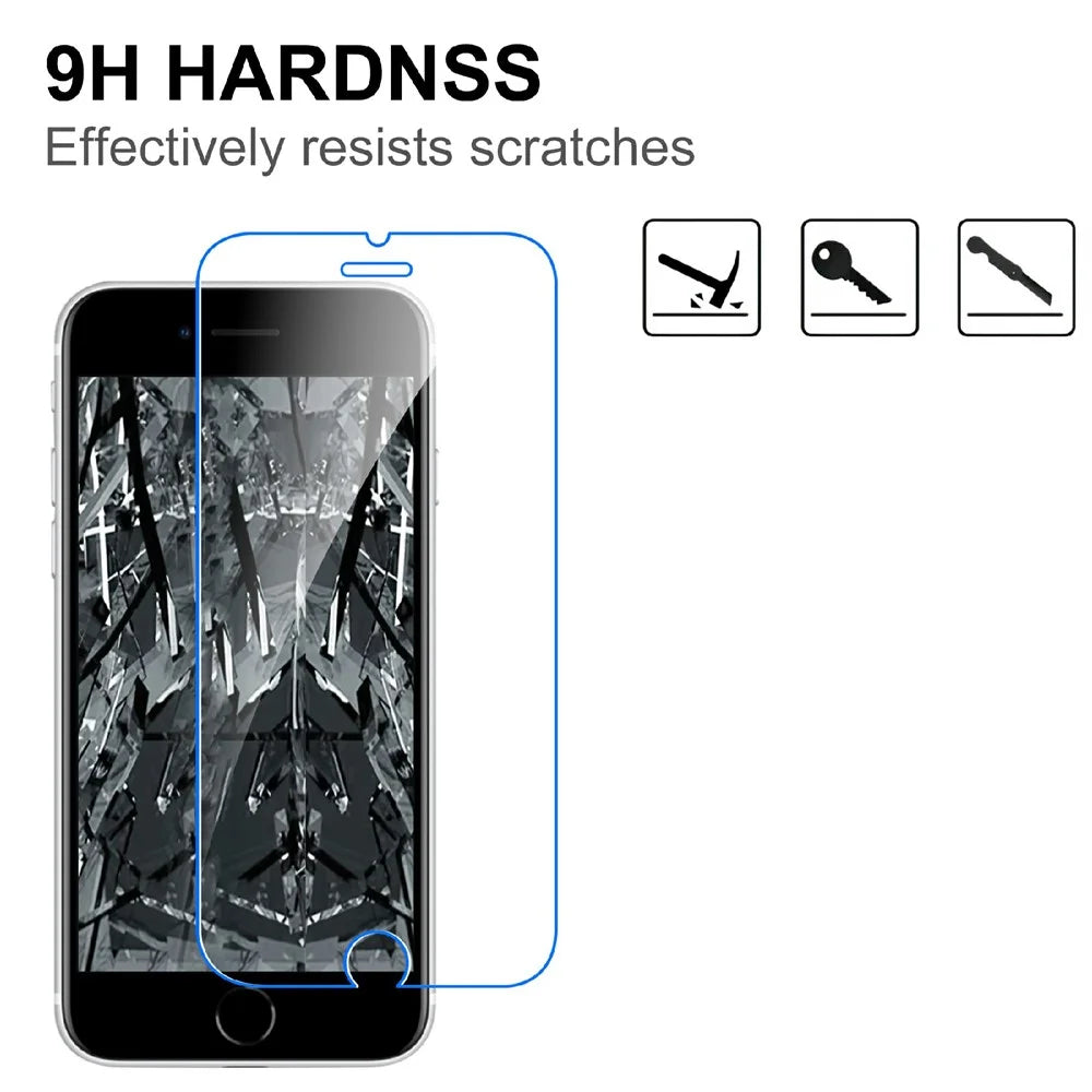 LAJABONI 2Pcs HD Clear Screen Protector For iPhone 7 4.7 inch / 8 4.7 inch / SE (2022) / SE (2020) Anti-blue-ray Not Complete Covering Tempered Glass Screen Film - Transparent - 3