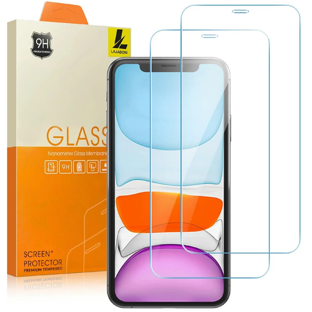 LAJABONI 2Pcs HD Clear Screen Protector For iPhone 12 / 12 Pro Anti-blue-ray Not Complete Covering Tempered Glass Screen Film - Transparent - 1