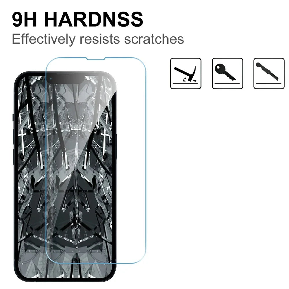 LAJABONI 2Pcs HD Clear Screen Protector For iPhone 16e / 17e Anti-blue-ray Not Complete Covering Tempered Glass Screen Film - Transparent - 3