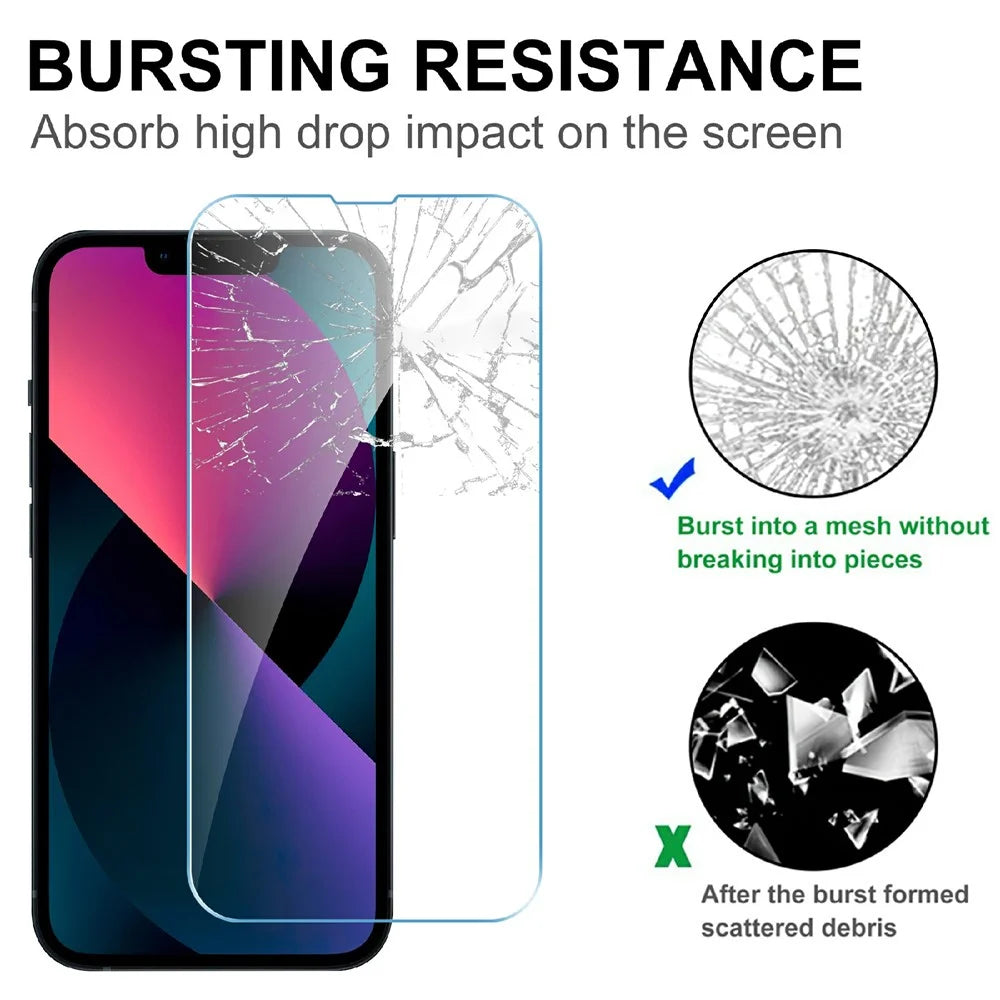 LAJABONI 2Pcs HD Clear Screen Protector For iPhone 16e / 17e Anti-blue-ray Not Complete Covering Tempered Glass Screen Film - Transparent - 4