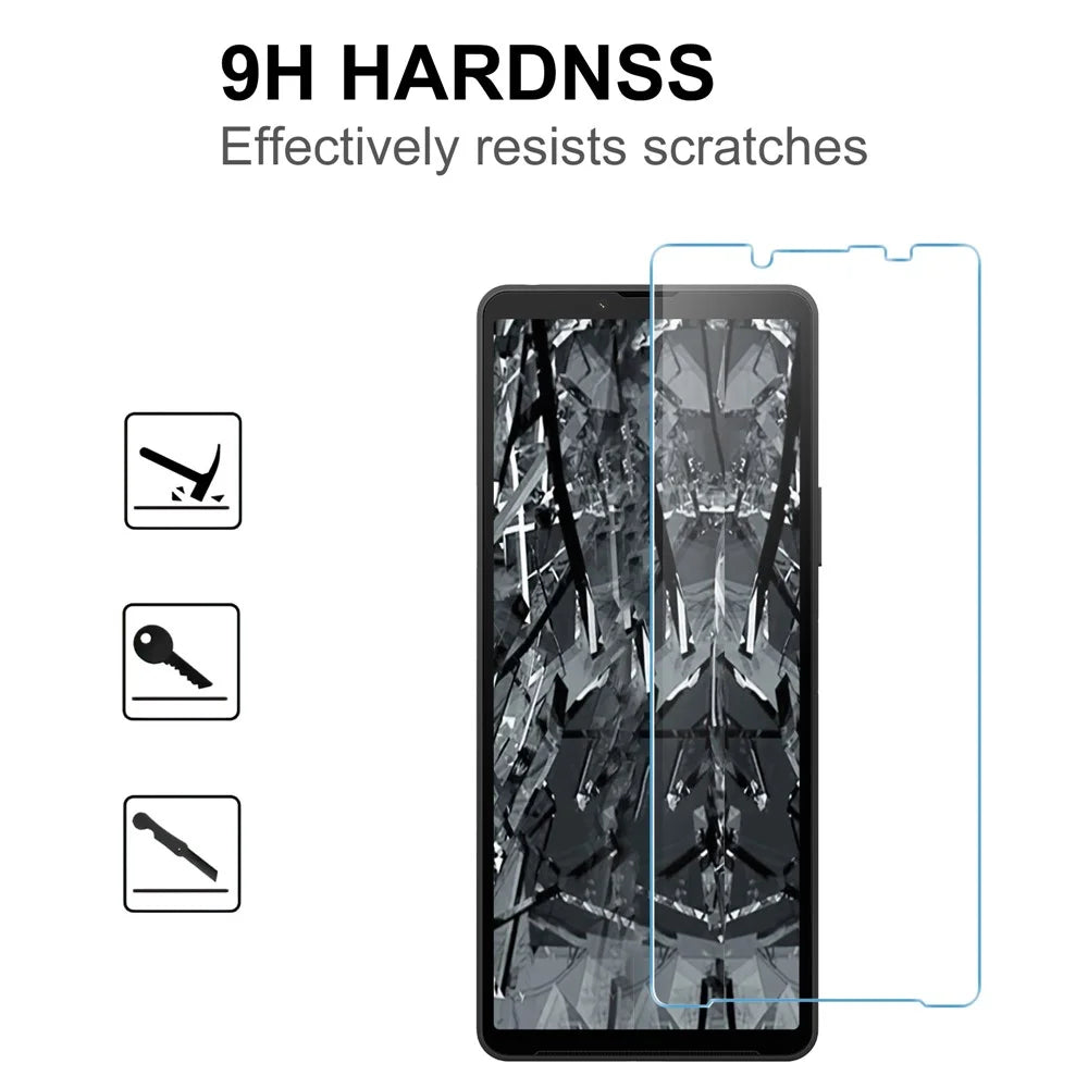 LAJABONI 2Pcs For Sony Xperia 10 V HD Clear Screen Protector Anti-blue-ray Not Complete Covering Tempered Glass Screen Film - Transparent - 3