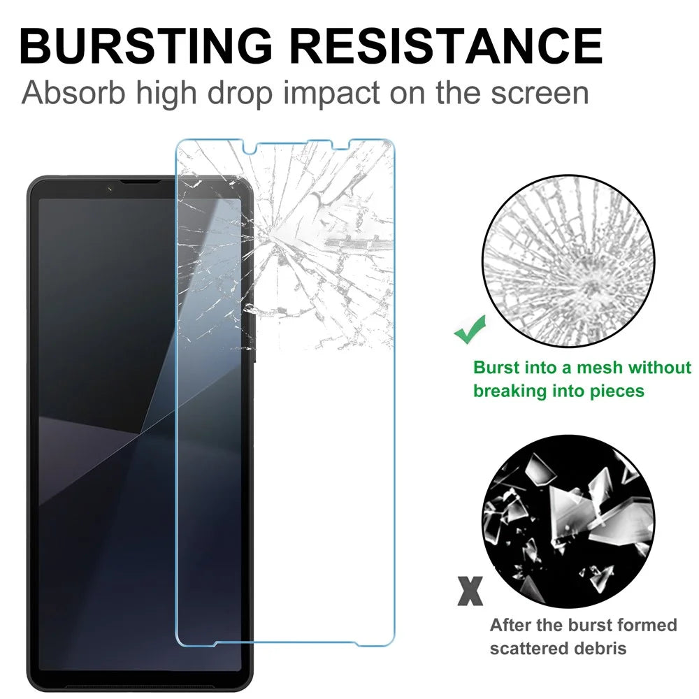 LAJABONI 2Pcs For Sony Xperia 10 V HD Clear Screen Protector Anti-blue-ray Not Complete Covering Tempered Glass Screen Film - Transparent - 4