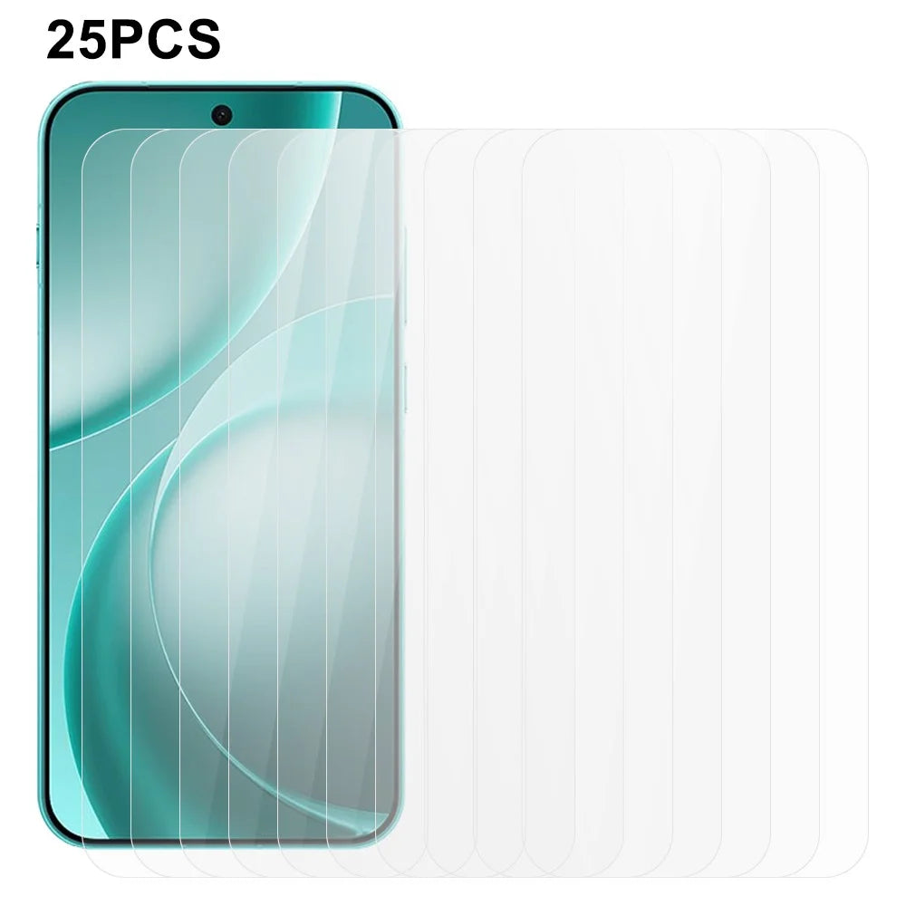 25Pcs For Oppo Find X9s Pro 5G Screen Protector Full Glue Tempered Glass High Definition Film (NOT Complete Covering) (No Package, with Wipes Set, Dust-absorber, Guide Sticker) - Transparent - 1