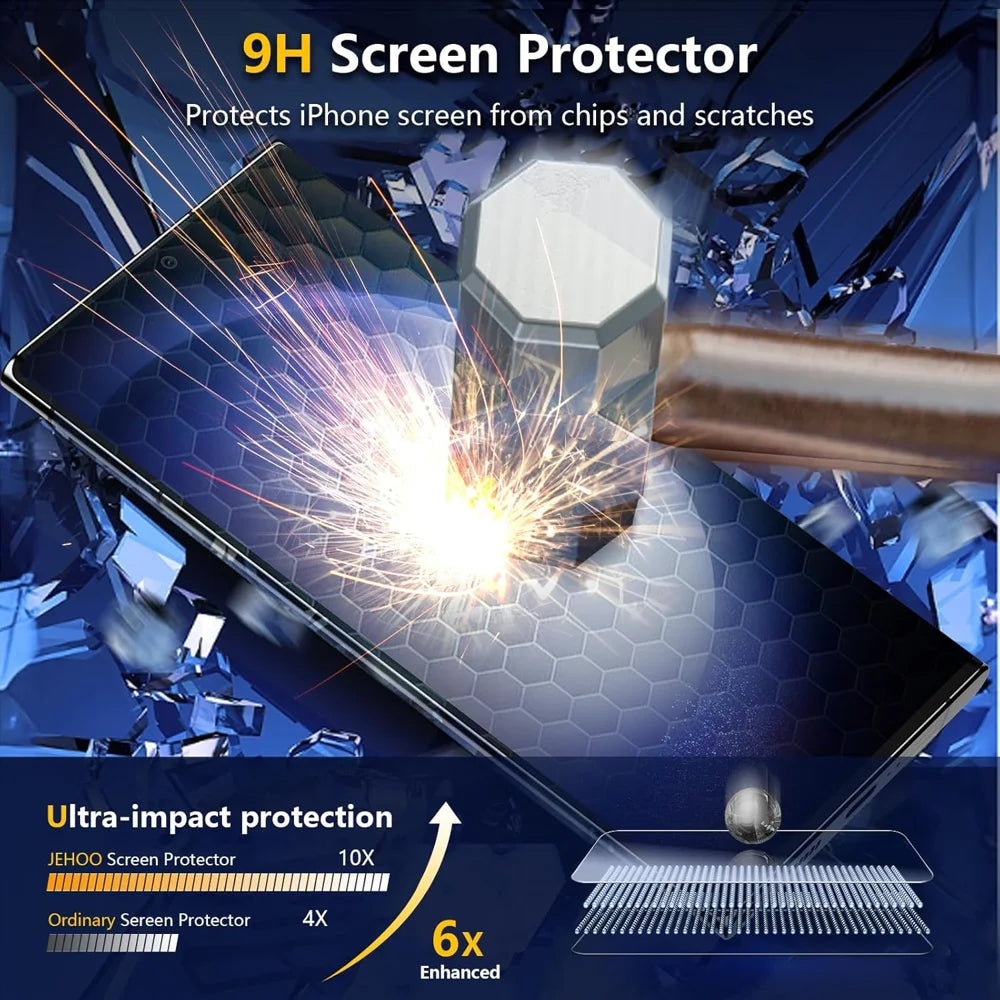 For Samsung Galaxy S24 Full Screen Protector Full Glue Curved Edges Anti-fingerprint Tempered Glass Film - Transparent - 3