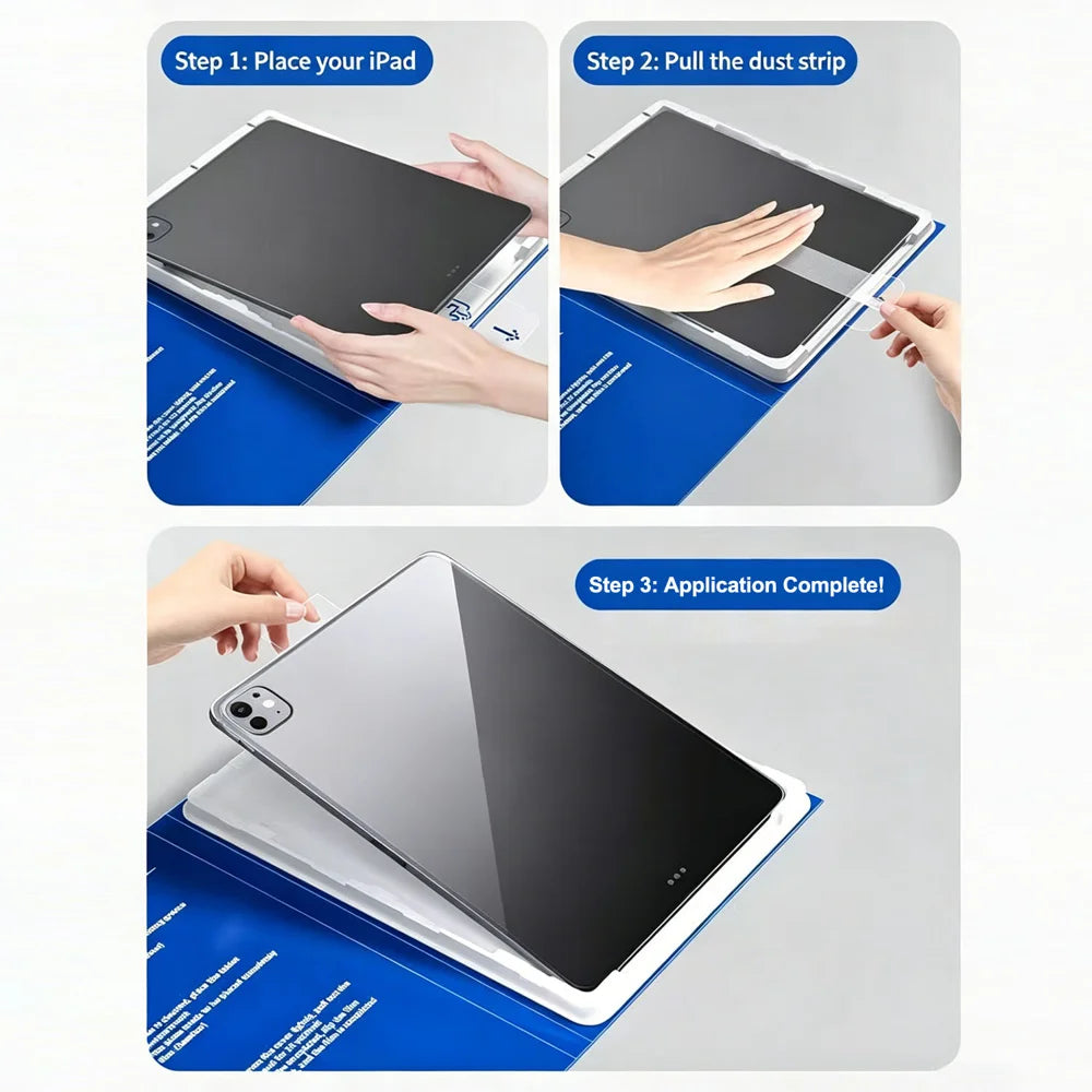 For iPad Air (2020) / iPad Air (2022) 2Pcs Screen Protector Ultra Clear Tempered Glass Film with Dust-Free Installation Tool - Transparent - 7