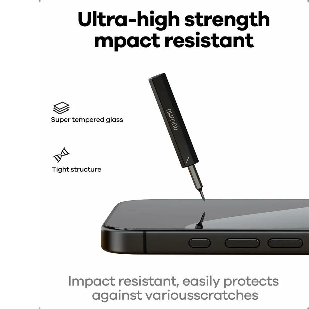 AULUMU AF01 For iPhone 16 Pro Screen Protector High Definition Tempered Glass Film with Easy Installation Tool - Transparent - 7