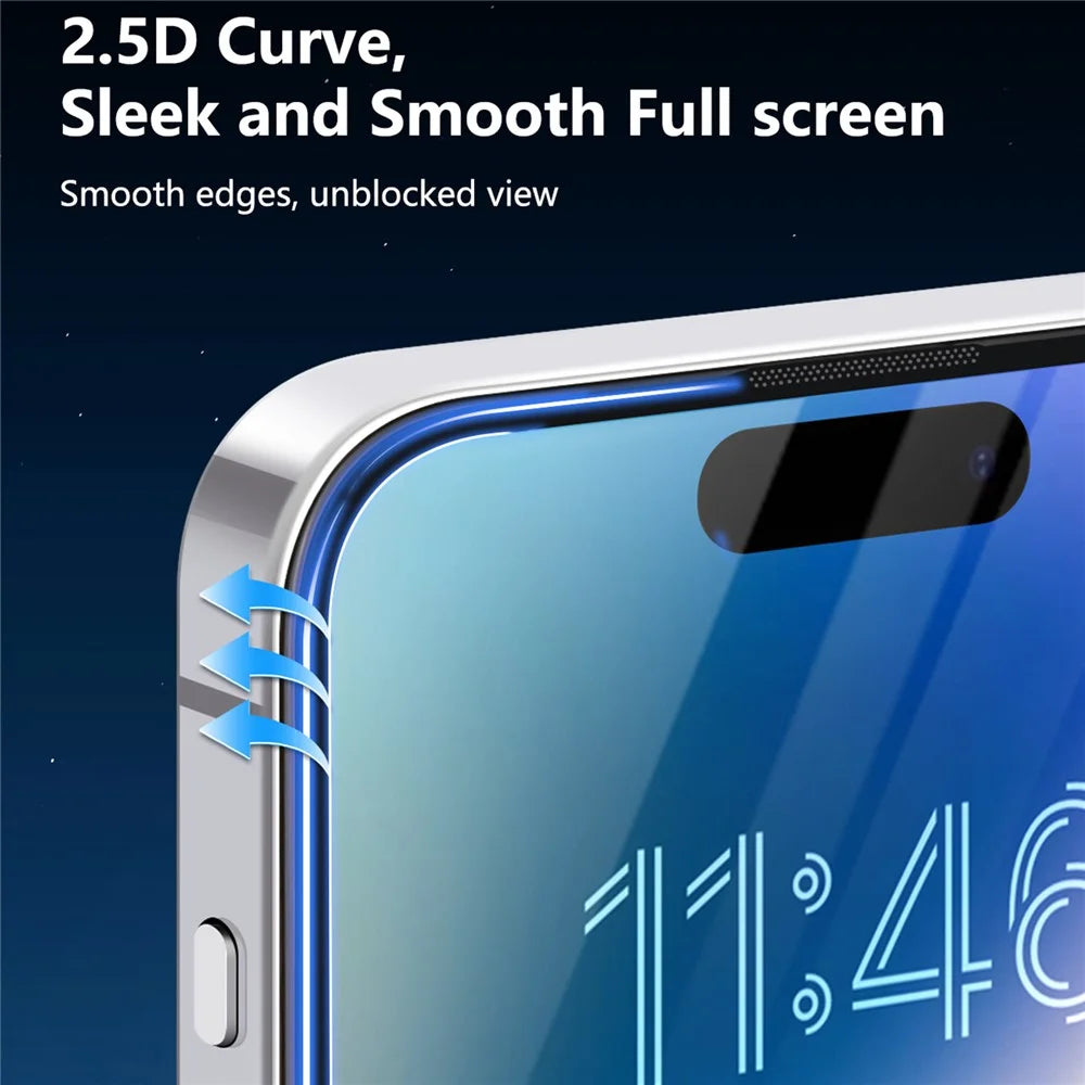 JOYROOM 18MQ14P for iPhone 18 Pro Max Privacy Screen Protector 2.5D High Aluminium-Silicon Glass Full Coverage Film with Dust Shield - 3