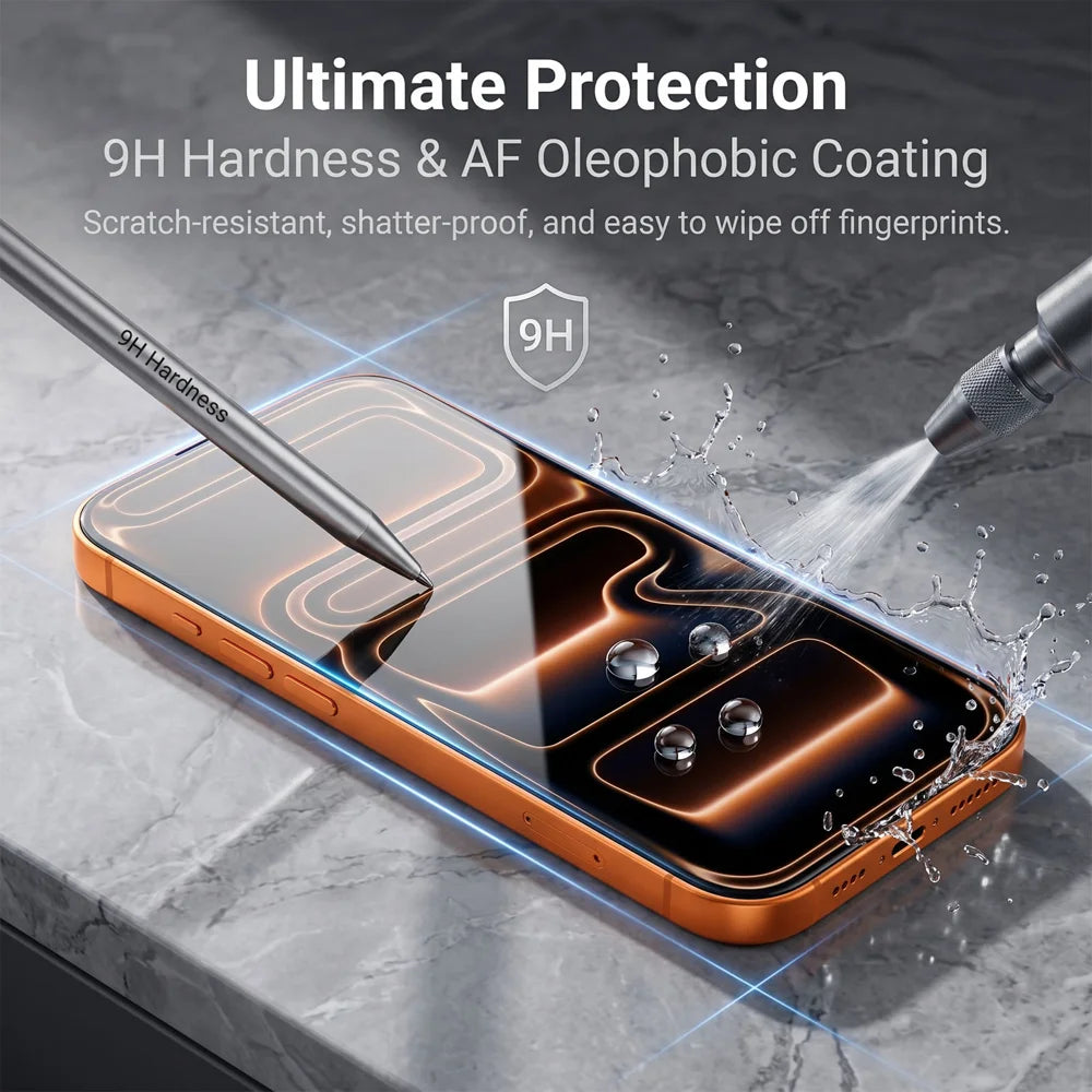 For iPhone Air Privacy Screen Protector AR Anti-Reflective High Aluminium-silicon Glass Anti-Spy Film - Black - 4