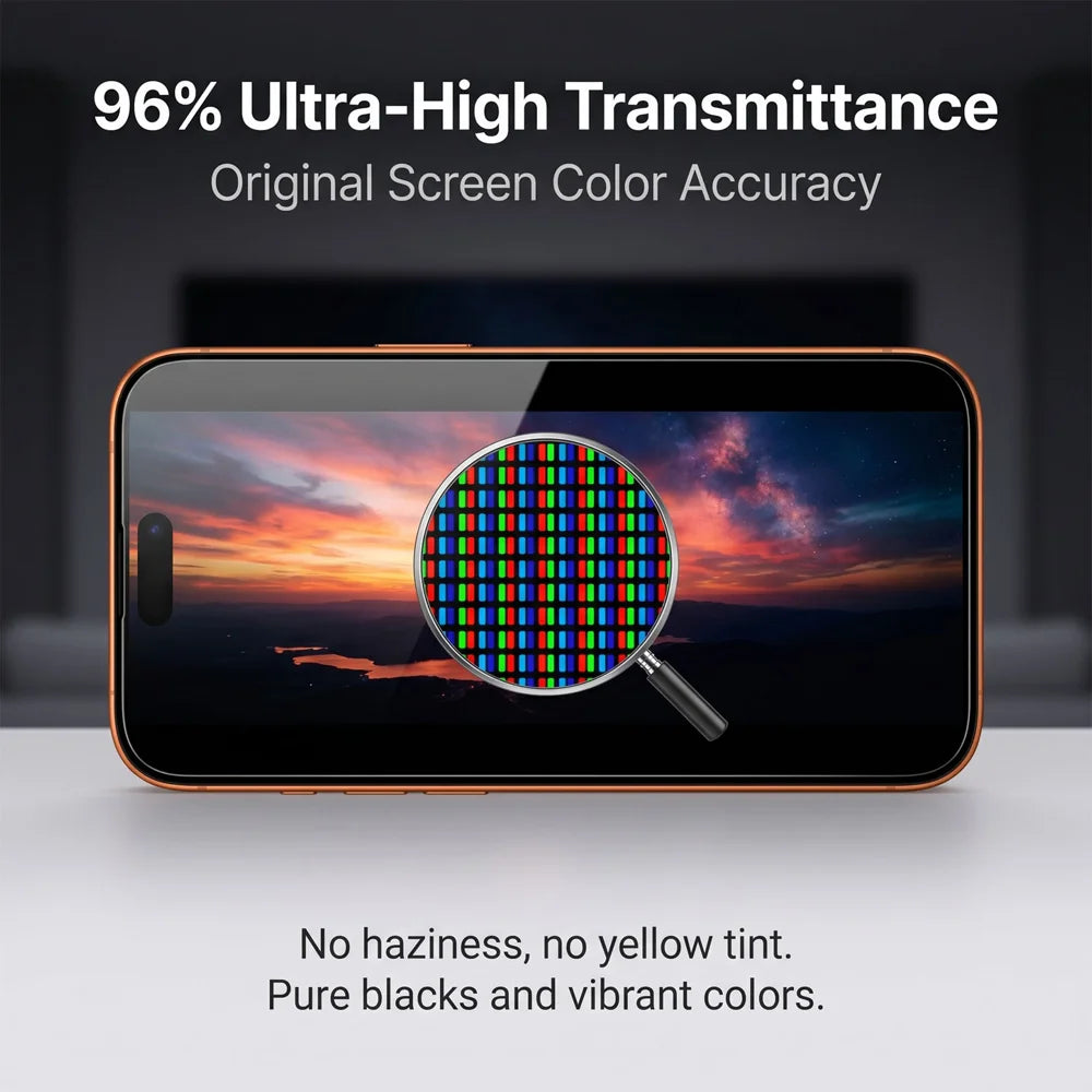 For iPhone Air Privacy Screen Protector AR Anti-Reflective High Aluminium-silicon Glass Anti-Spy Film - Black - 5