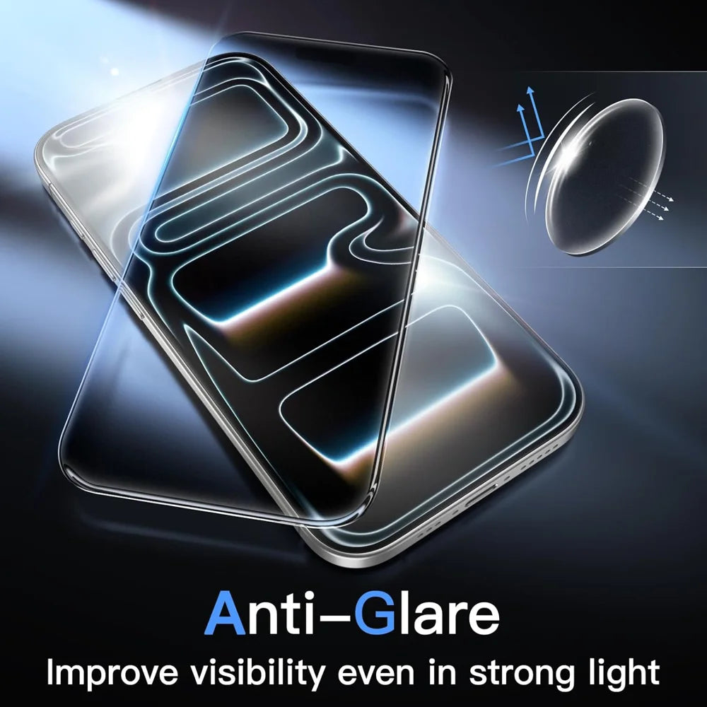 For iPhone 13 Screen Protector Anti-Glare Matte Anti-Fingerprint Tempered Glass Film - Transparent - 4
