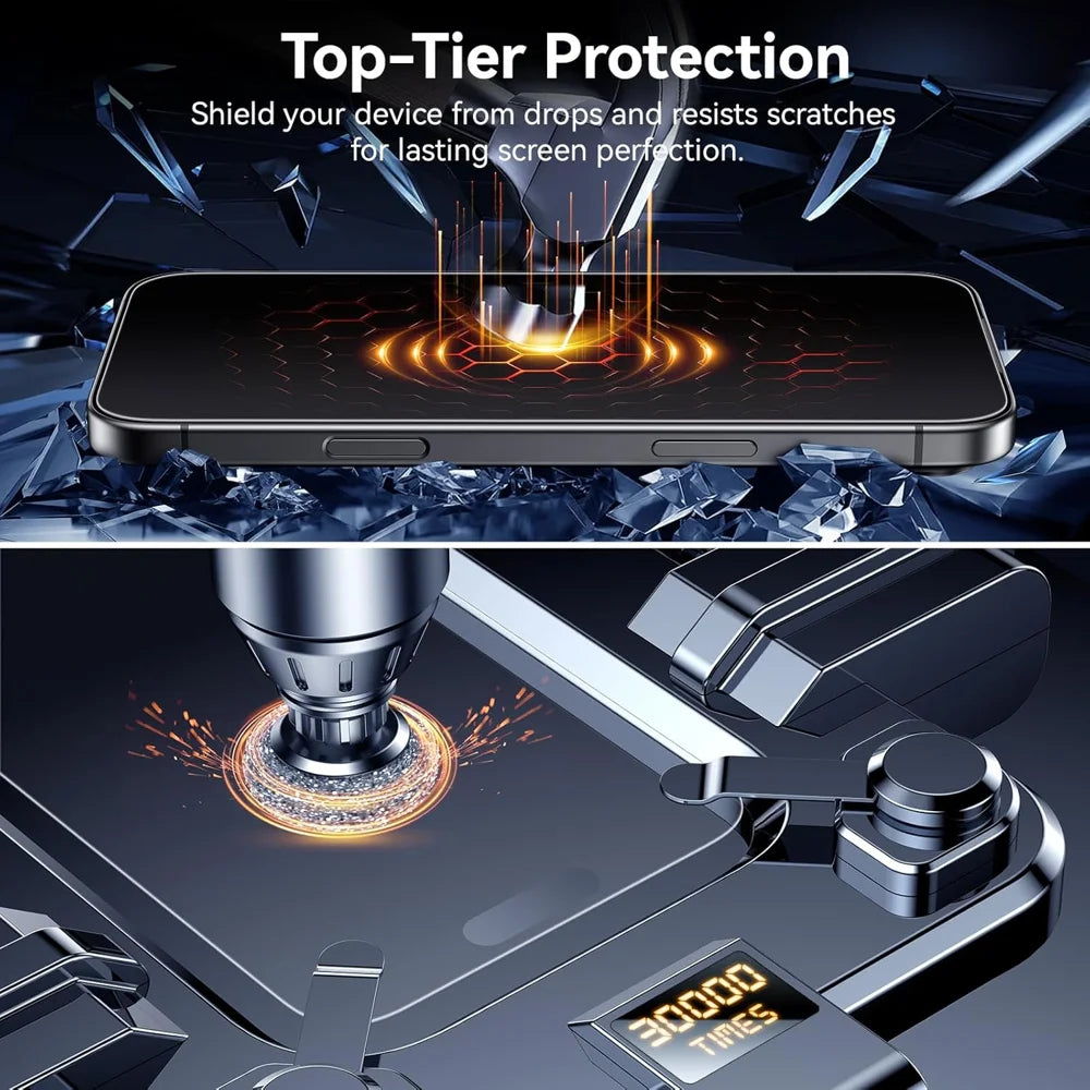 For iPhone 13 Screen Protector Anti-Glare Matte Anti-Fingerprint Tempered Glass Film - Transparent - 6