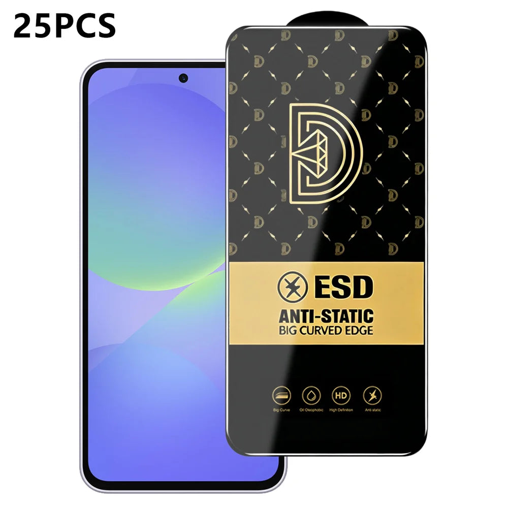 For Samsung Galaxy A36 5G 25Pcs Screen Protector Anti-static Silk Printing Medium Alumina Glass HD Clear Film - Transparent - 1