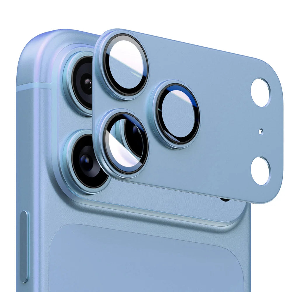 HAT PRINCE for iPhone 18 Pro Max ENKAY Camera Lens Protector Matte AR Metal + Tempered Glass Lens Film - Light Blue - 1