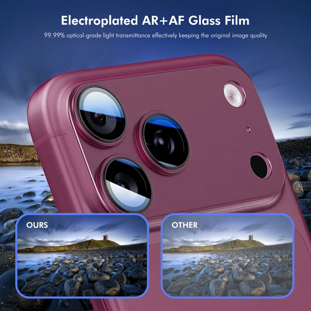 HAT PRINCE for iPhone 18 Pro Max ENKAY Camera Lens Protector Matte AR Metal + Tempered Glass Lens Film - Light Blue - 5
