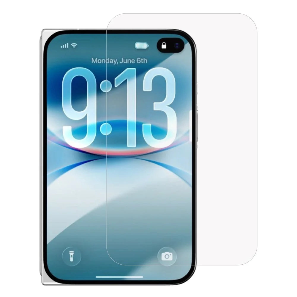 For iPhone Fold Outer Screen Protector 0.25 Arc HD Clear Tempered Glass Film - 1