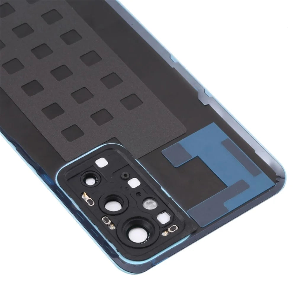 For OnePlus 9RT 5G OEM Battery Housing with Adhesive Sticker + Camera Lens Cover - Blue - 5