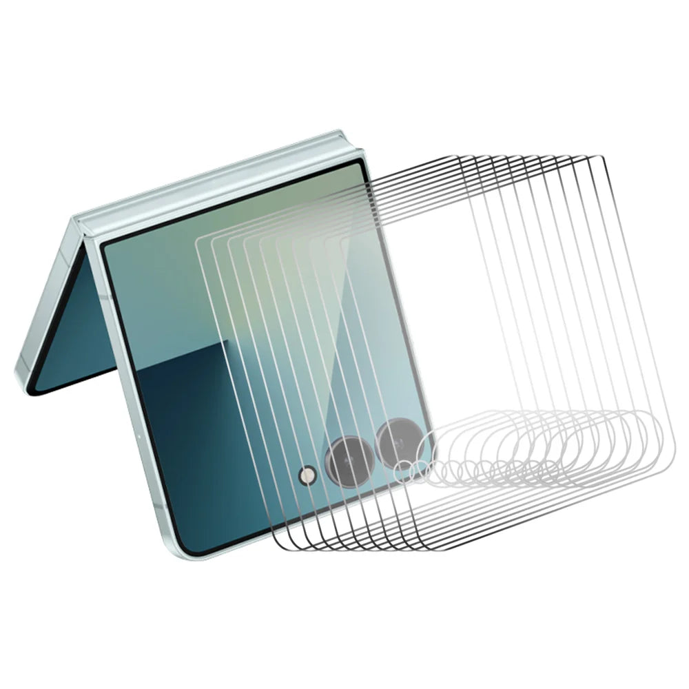 HAT PRINCE for Samsung Galaxy Z Flip8 ENKAY 10Pcs Screen Protector Anti-Fingerprint 9H Hardness Clear Film - Transparent - 1