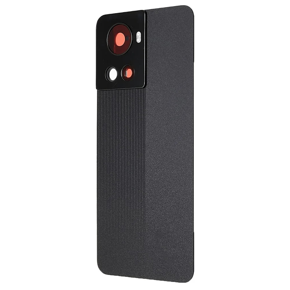 For OnePlus 10R 5G OEM Battery Housing with Adhesive Sticker + Camera Lens Cover - Black - 2