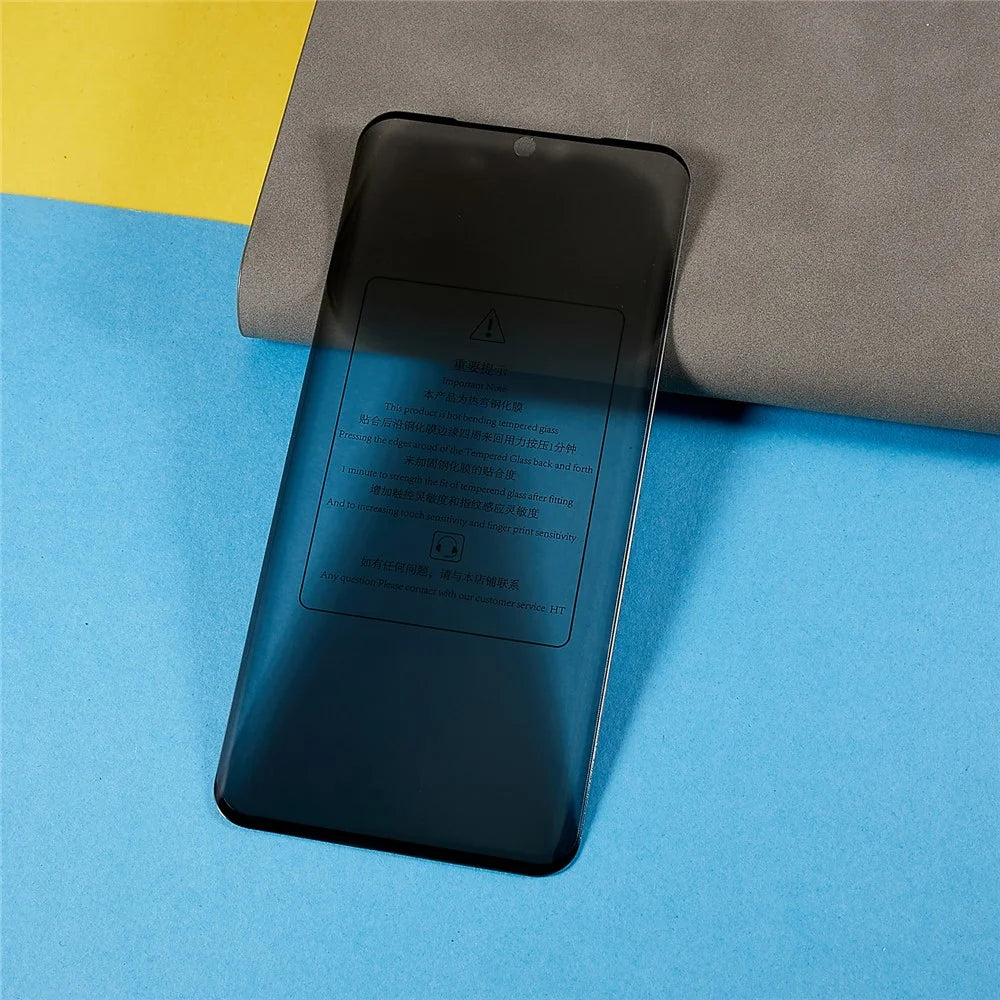 RURIHAI For Huawei P50 Pro 4G Privacy Screen Protector 3D Curved Side Glue Tempered Glass Film Touch Sensitive - 5