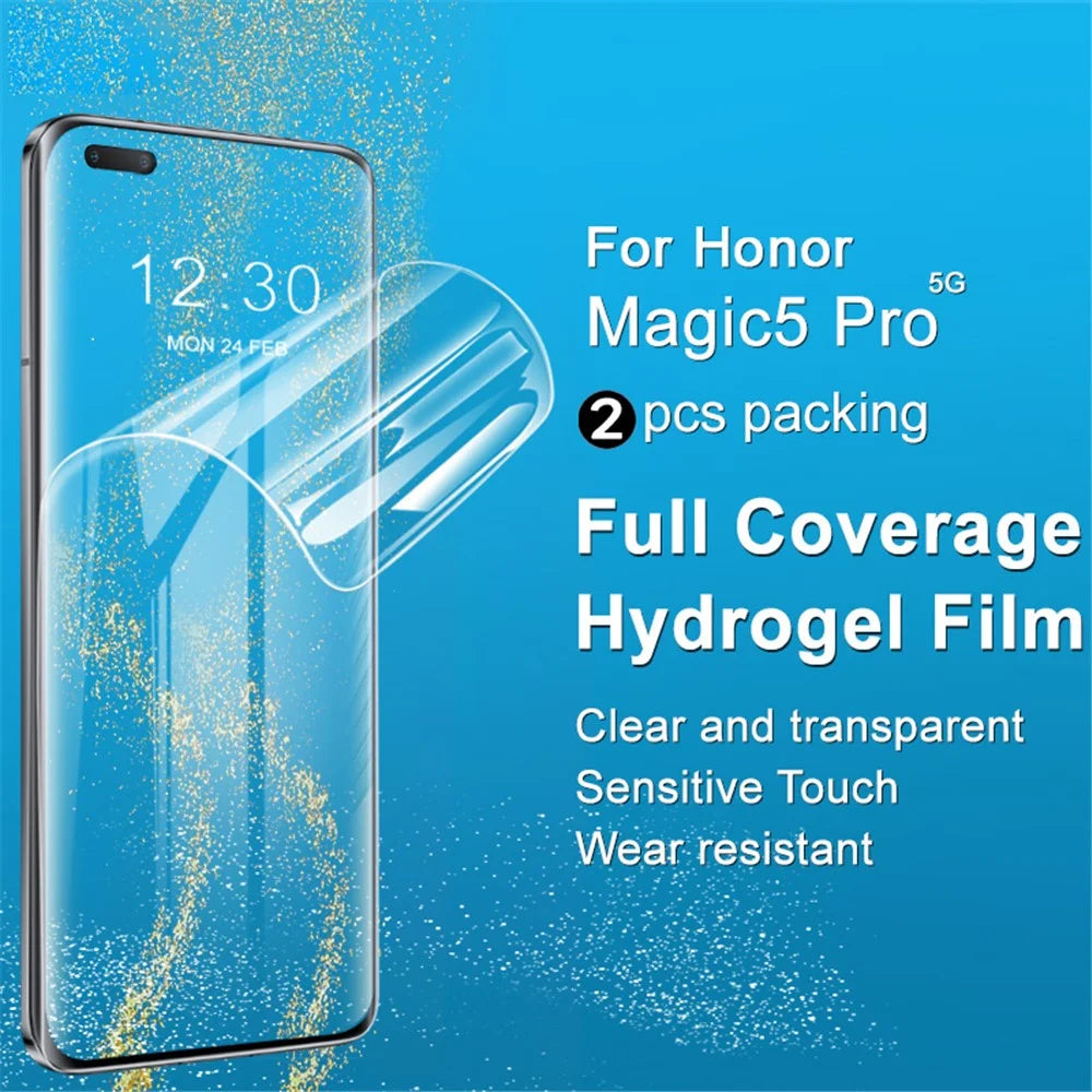 IMAK 2Pcs / Set Hydrogel Film III for Honor Magic5 Pro Phone Screen Protector Anti-scratch HD Clear TPU Film - 3