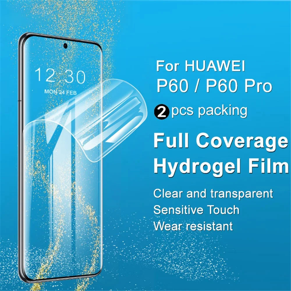 IMAK 2Pcs / Set Hydrogel Film III Soft TPU Screen Film for Huawei P60 / P60 Pro Clear Full Screen Protector - 3